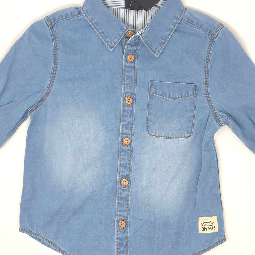 Cat & Jack boys denim Button up